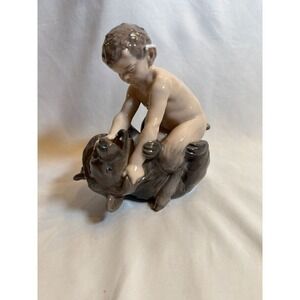 Royal Copenhagen Faun With Bear Porcelain Figurine #648